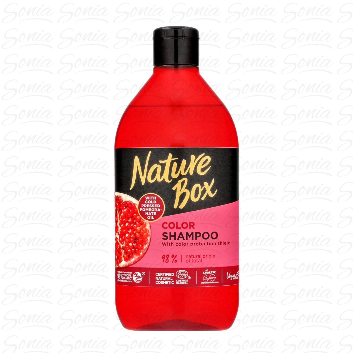 Nature Box Pomegranate Oil Szampon do włosów chroniący kolor  385ml 9000101229349
