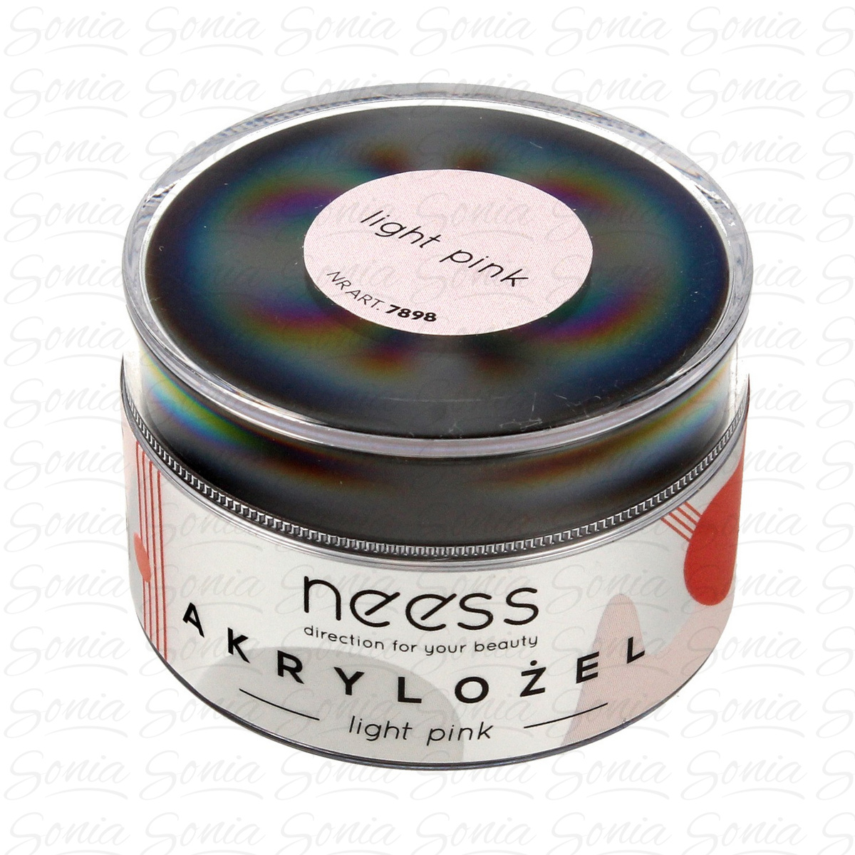 NEESS Akrylożel do paznokci Light Pink (7898)  15g 5907549278981