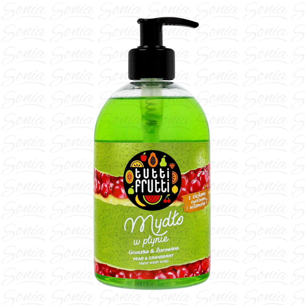 Farmona Tutti Frutti Mydło w płynie Gruszka & Żurawina  500ml 5900117008812
