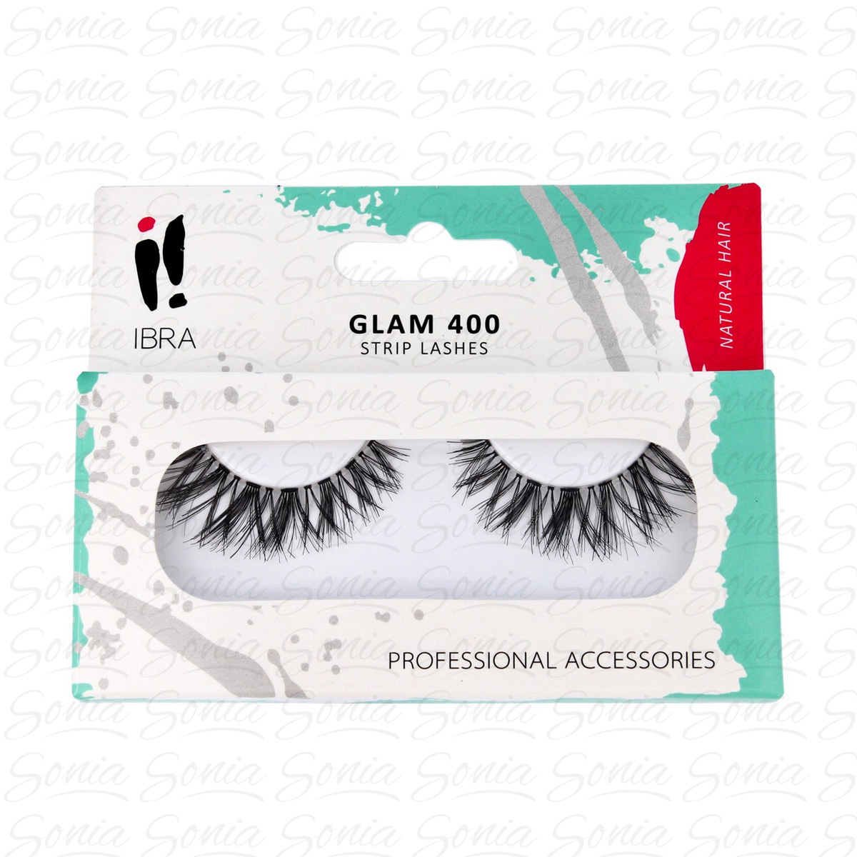 IBRA Rzęsy na pasku Glam 400  1 para 5906395543328