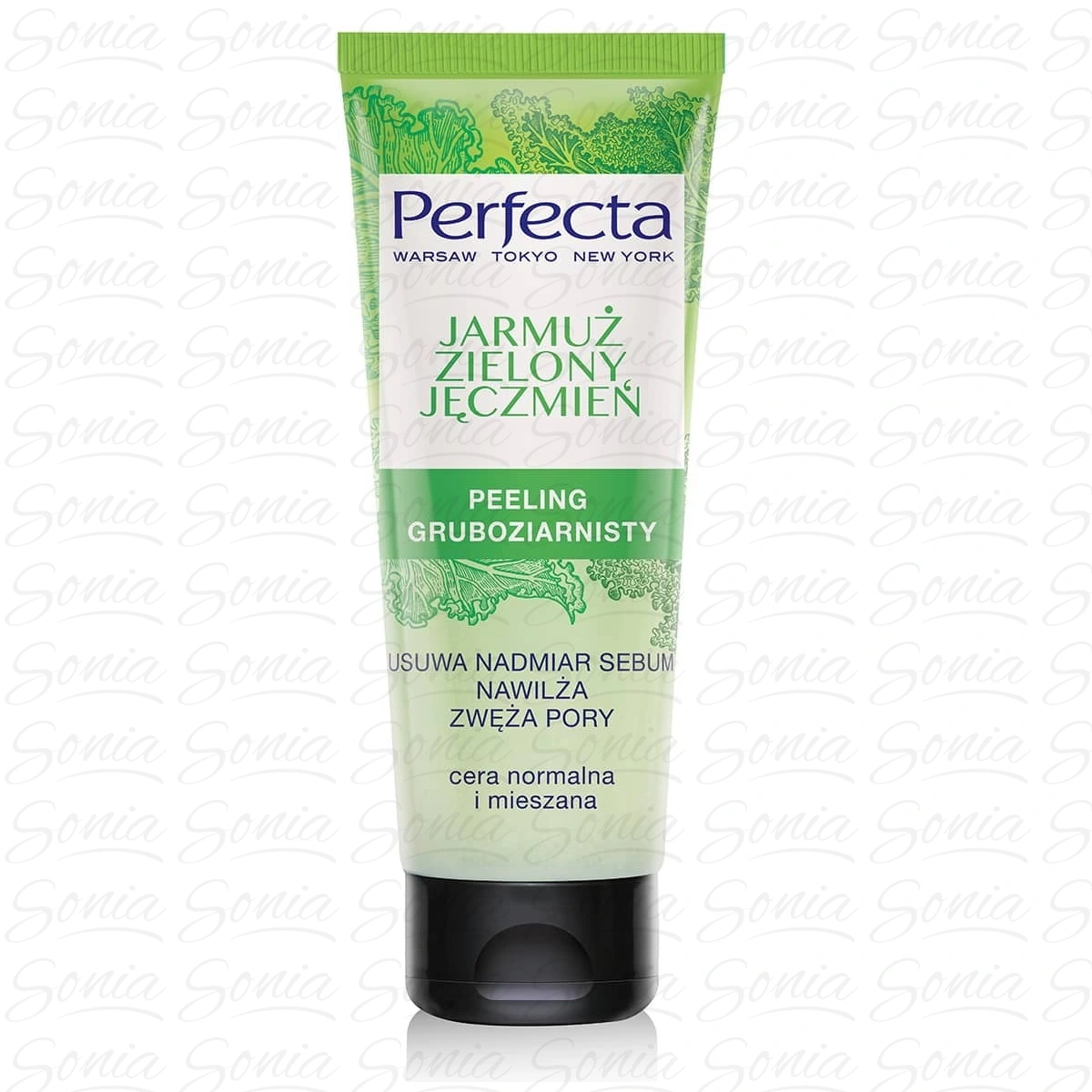 Perfecta Oczyszczanie Peeling gruboziarnisty Jarmuż i Zielony Jęczmień  75ml 5900525057877