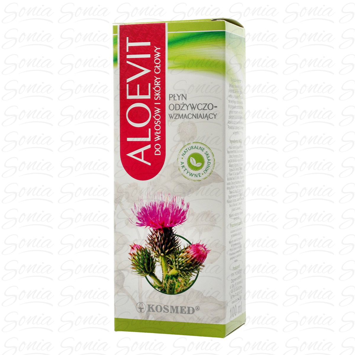 Kosmed Aloevit Płyn odżywczo-wzmacniający do włosów i skóry głowy 100ml 5907681800057