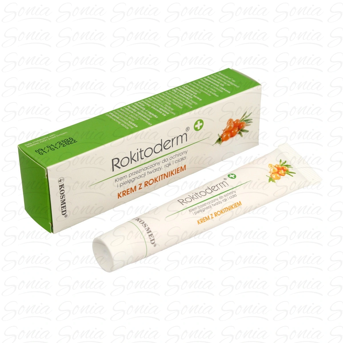 Kosmed Rokitoderm Krem z rokitnikiem do twarzy,rąk i ciała 20ml 5907681800576