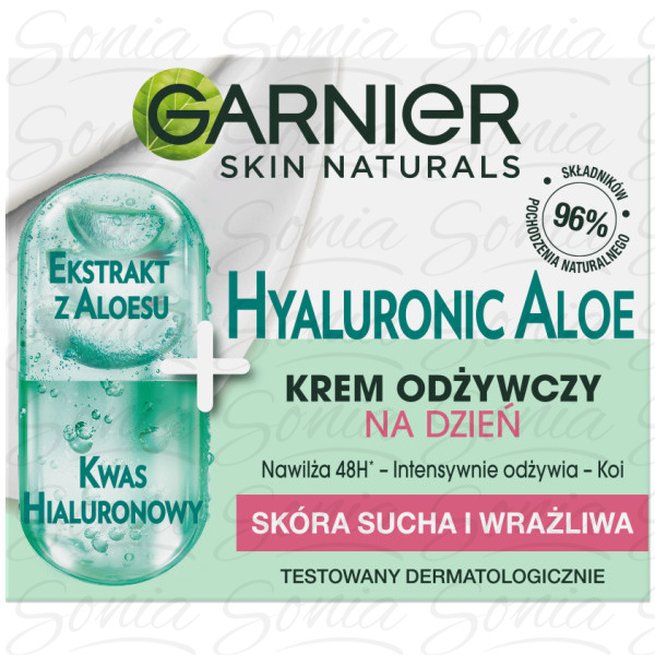 GARNIER Skin Naturals Hyaluronic Aloe Krem odżywczy na dzień - cera sucha i wrażliwa 50 ml