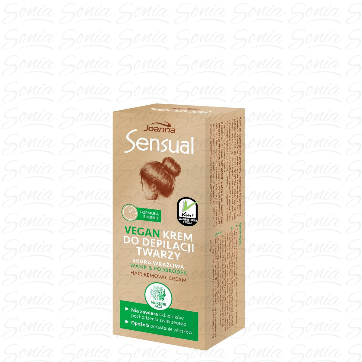 Joanna Sensual Krem do depilacji twarzy Vegan - Morskie Algi 20g 5901018019198