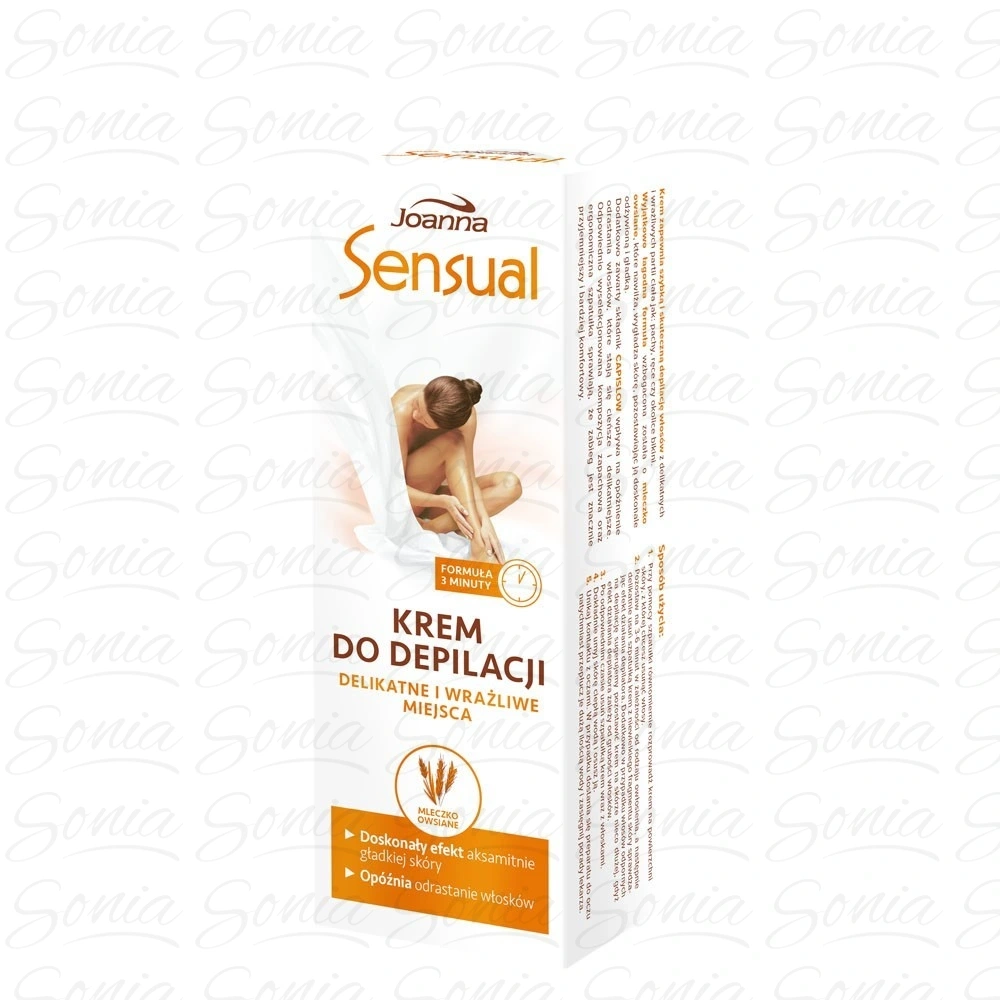Joanna Sensual Krem do depilacji miejsc wrażliwych z mleczkiem owsianym  100g 5901018019341