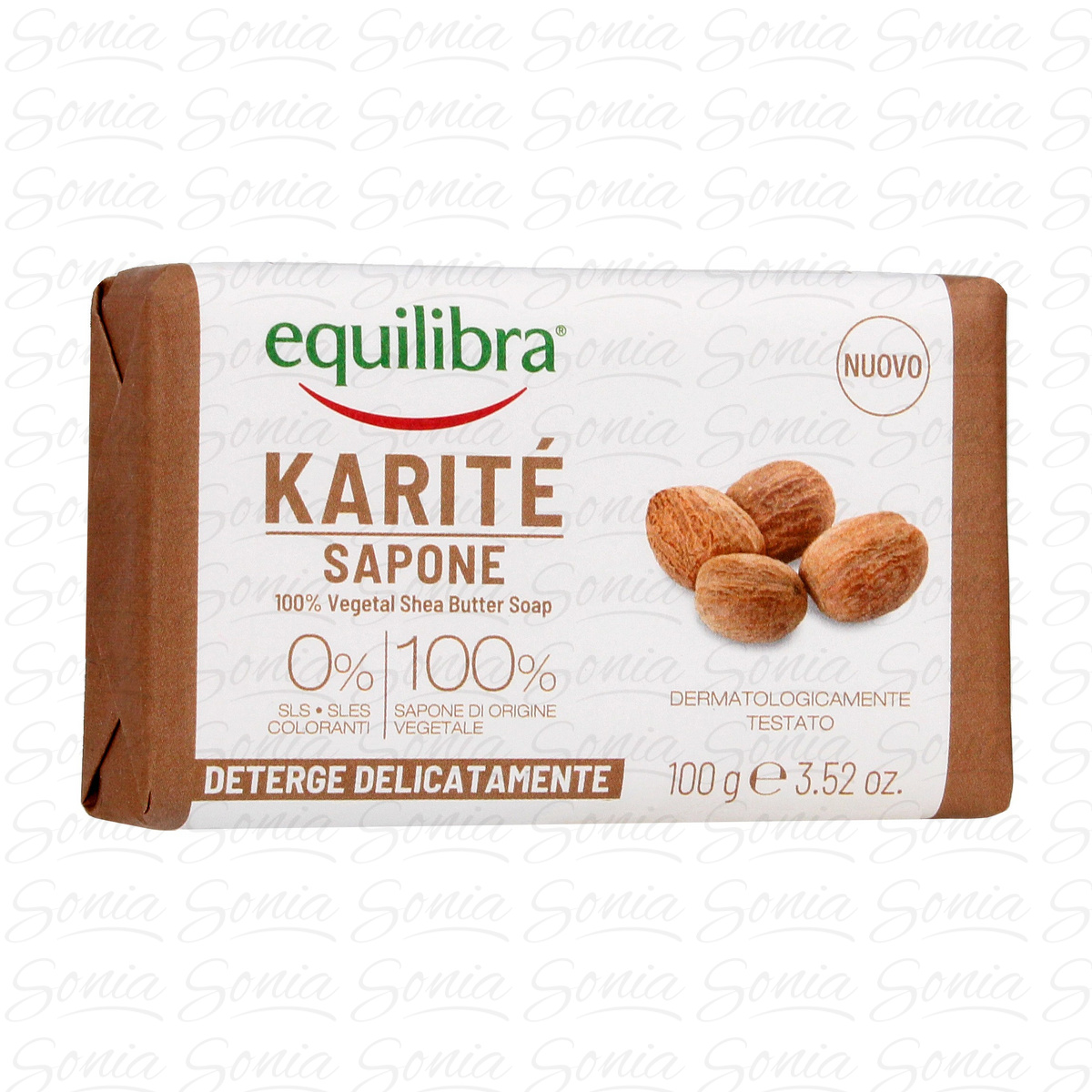 Equilibra Karite Mydło w kostce z masłem Shea 100g 8000137010950
