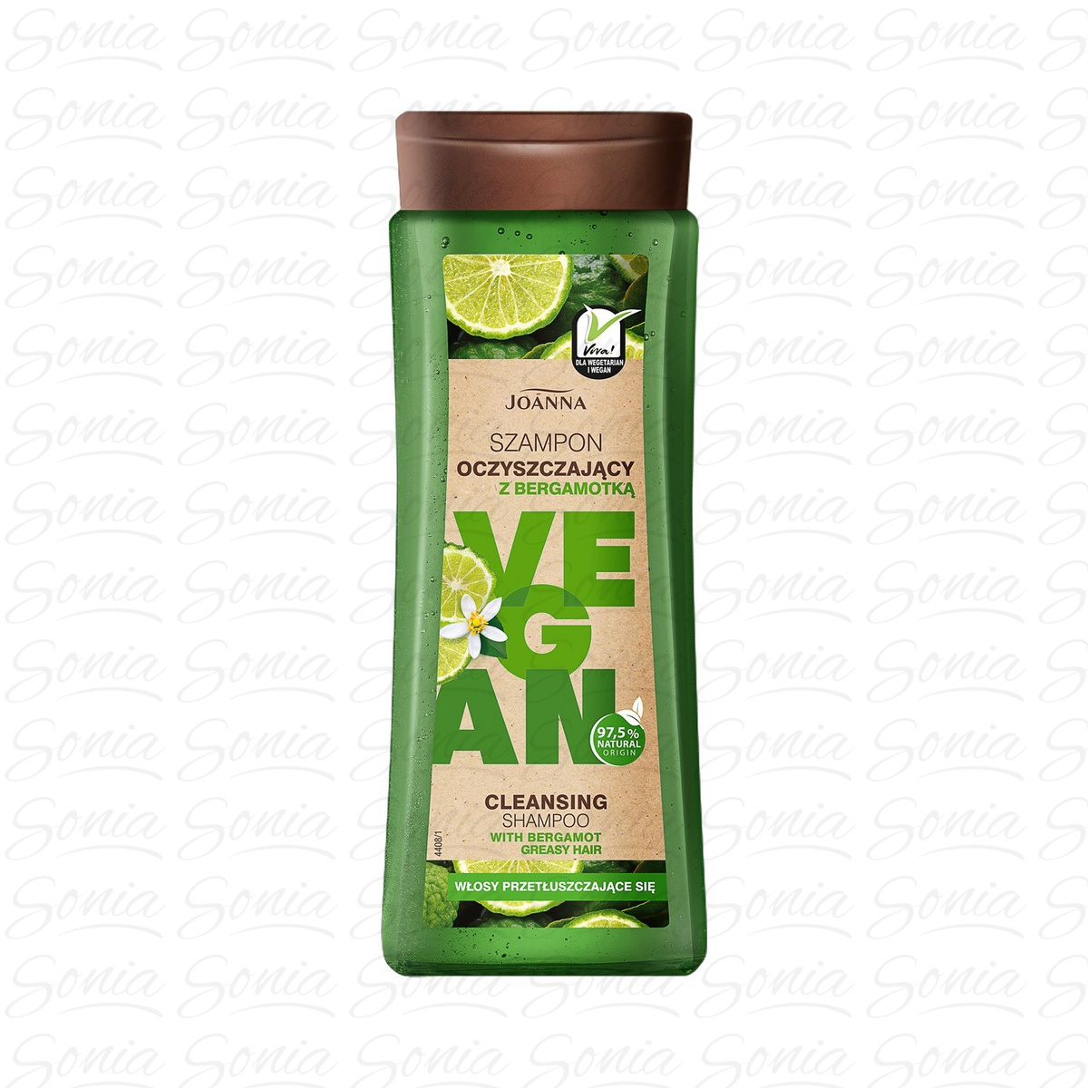 Joanna Vegan Szampon do włosów oczyszczający Bergamotka - włosy przetłuszczające się 300ml 5901018019297
