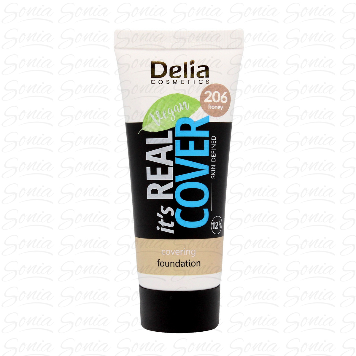 Delia Cosmetics It's Real Cover Podkład kryjący rewitalizująco-nawilżający nr 206 Honey  30ml 5901350480991