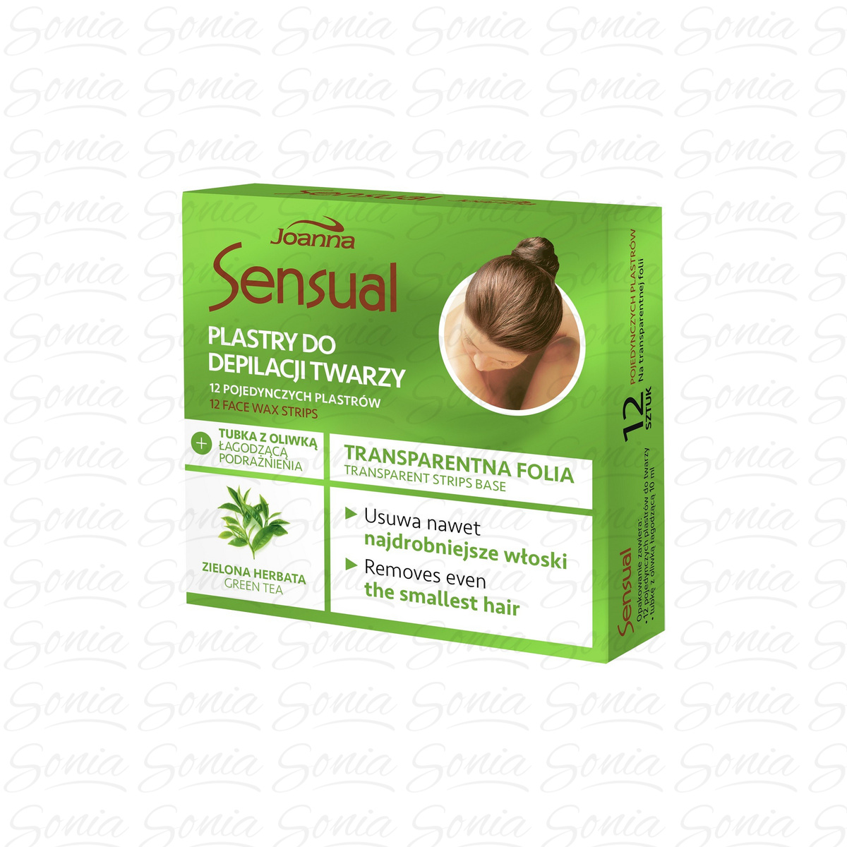 Joanna Sensual Plastry do depilacji twarzy Zielona Herbata transparentne 5901018015794