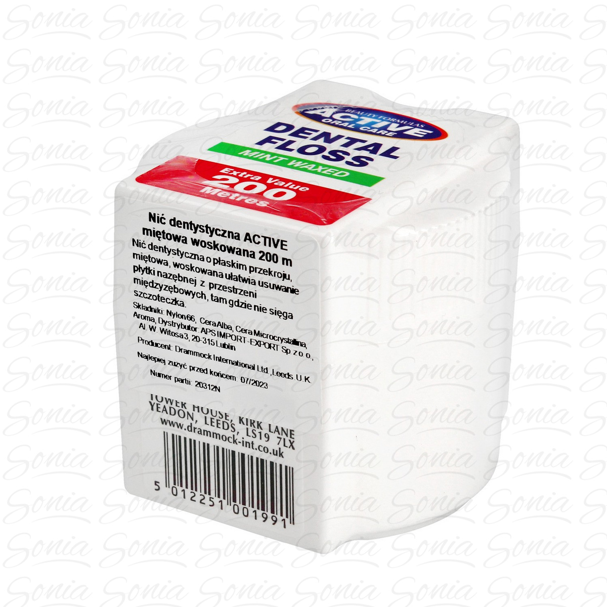 Beauty Formulas Active Oral Care Nić dentystyczna Active - miętowa ,woskowana  1op.-200m 5012251001991