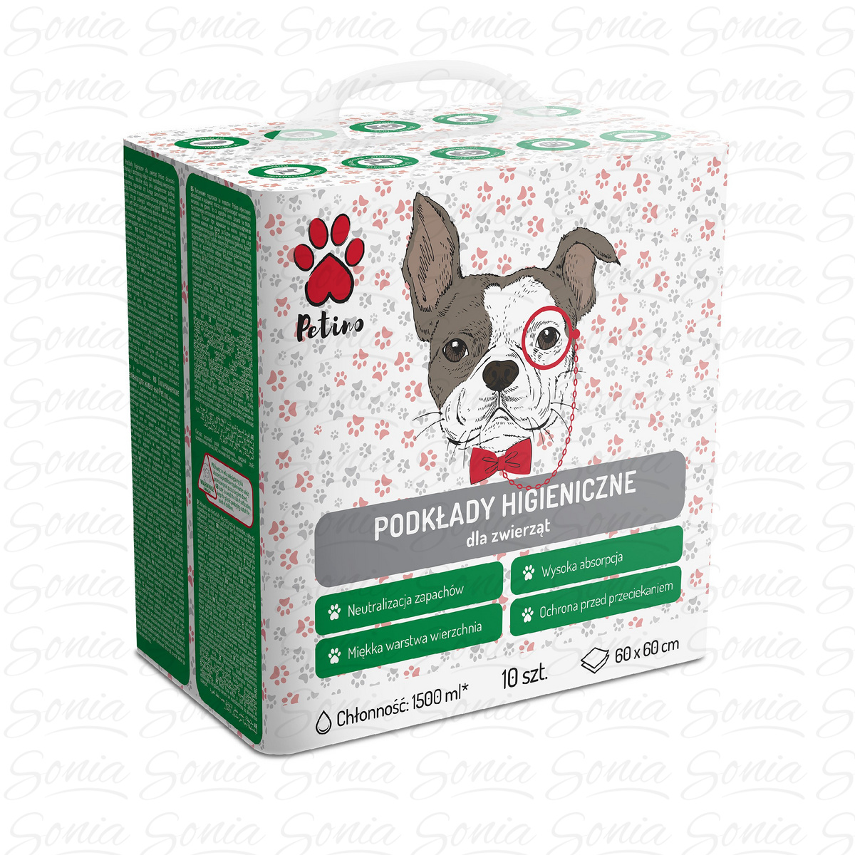 PETINO Podkłady higieniczne dla zwierząt 60x60cm 1op.-10szt 5900095031727
