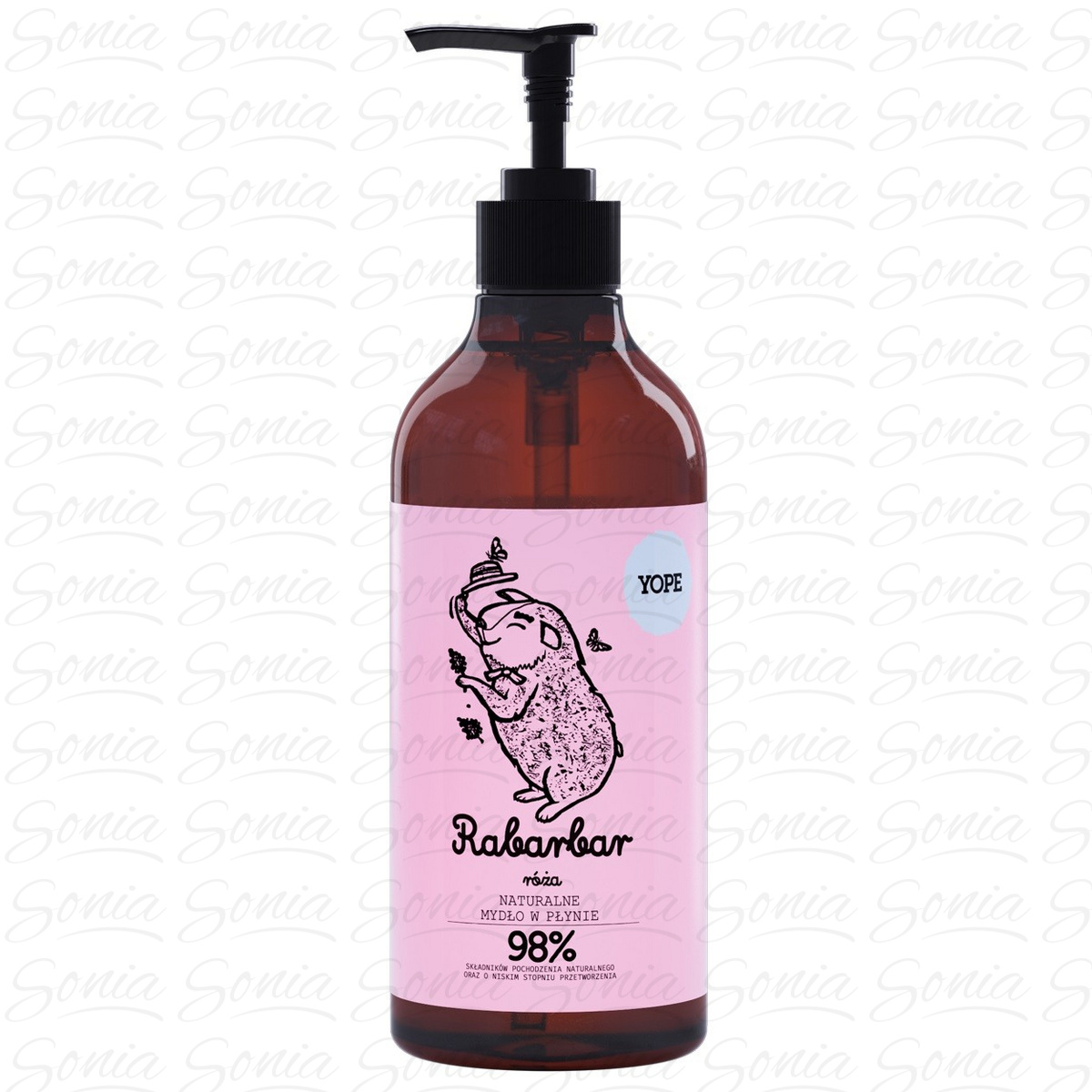 YOPE Mydło w płynie RABARBAR i RÓŻA 500ml 5900168904323