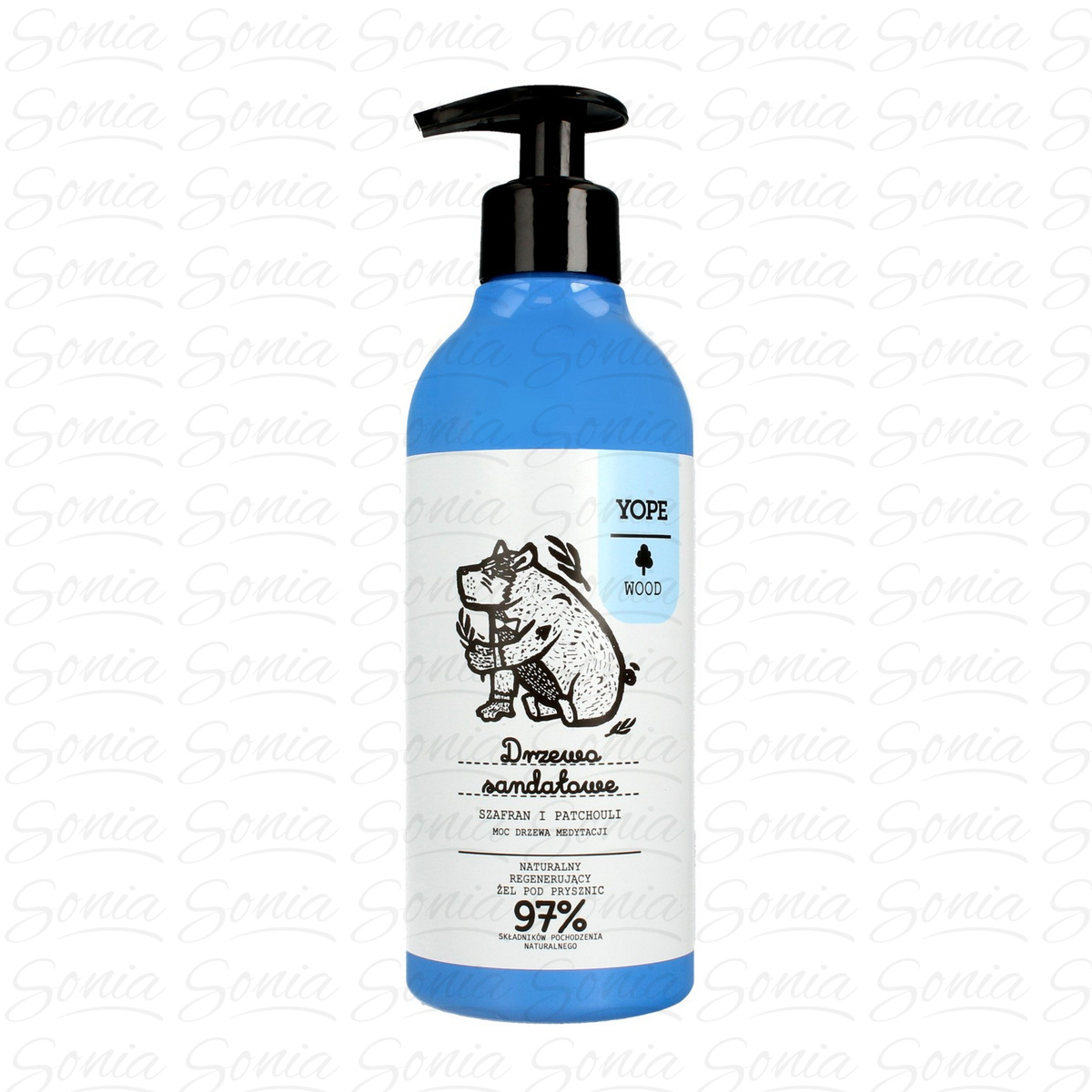 YOPE WOOD Naturalny Żel pod prysznic Drzewo Sandałowe & Szafran & Patchouli  400ml 5900168907706