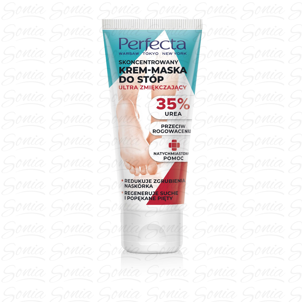 Perfecta Skoncentrowany Krem-maska do stóp ultra zmiękczający - 35% Urea  80ml 5900525070173