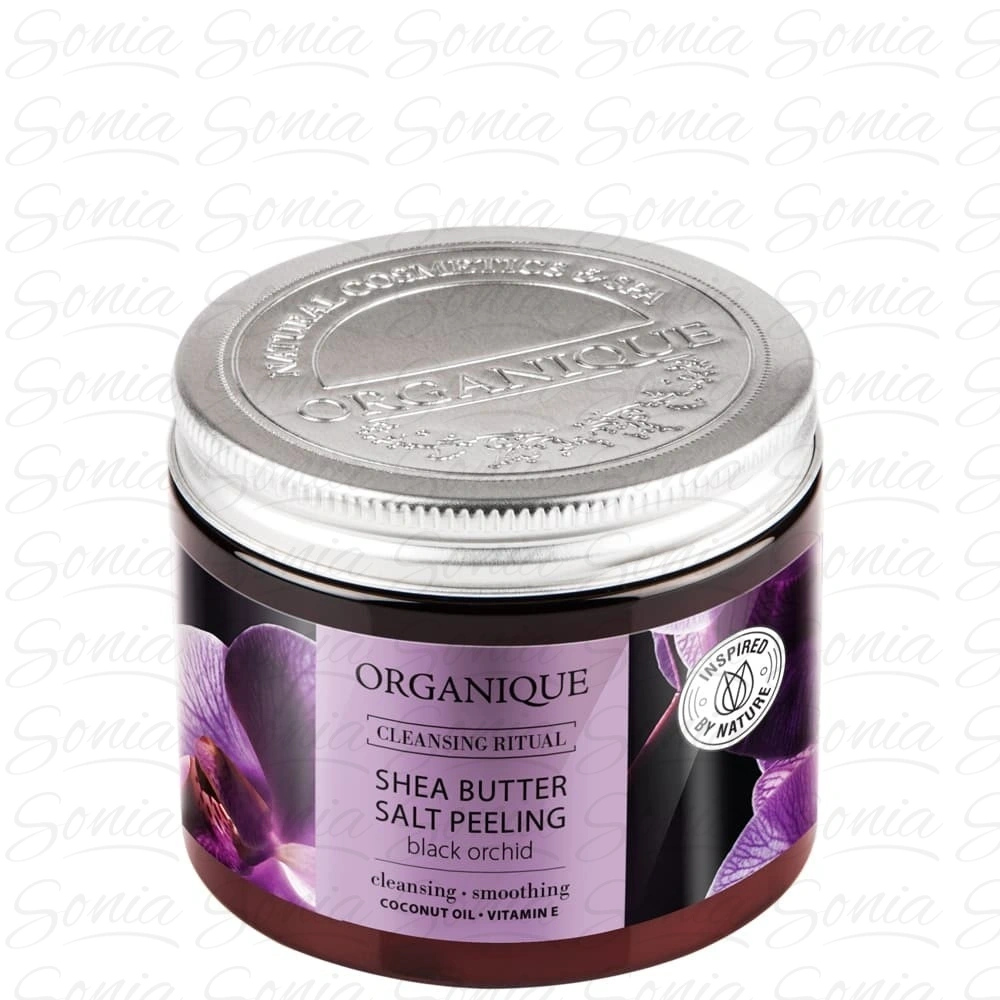 ORGANIQUE Black Orchid Peeling solny z masłem shea 200g 5902135434154