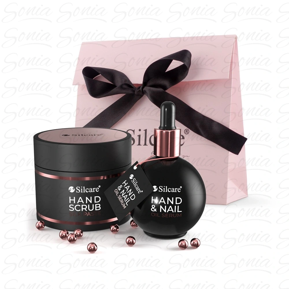 Silcare Zestaw do pielęgnacji dłoni i paznokci So Rose!So Gold! (peeling 150ml+serum 75ml) 5902560539042
