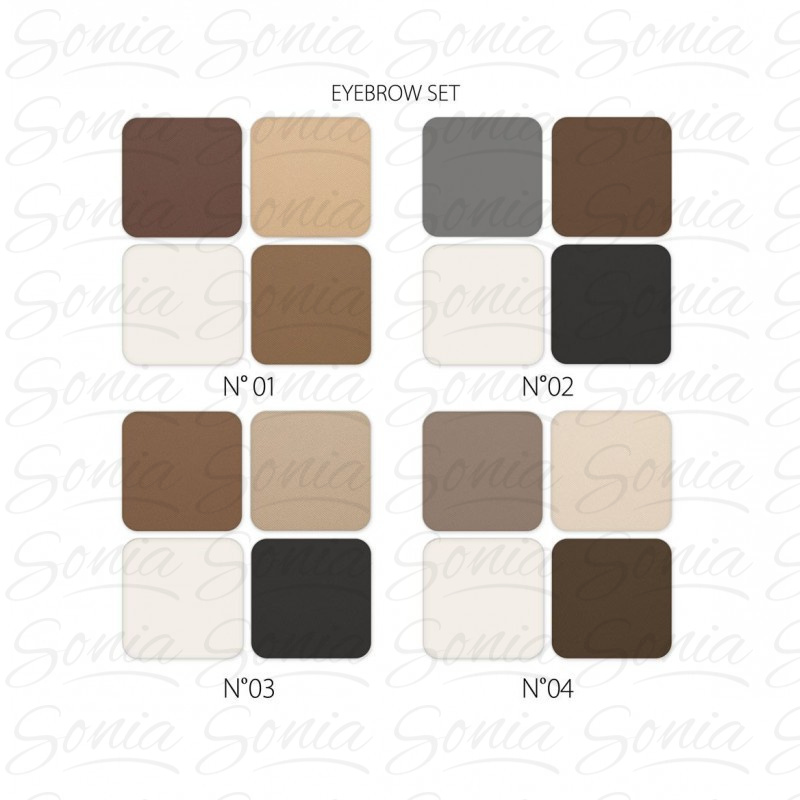 REVERS Cienie do brwi Eyebrow Set Profesional Stylist nr 04  4.5g 5902114889333