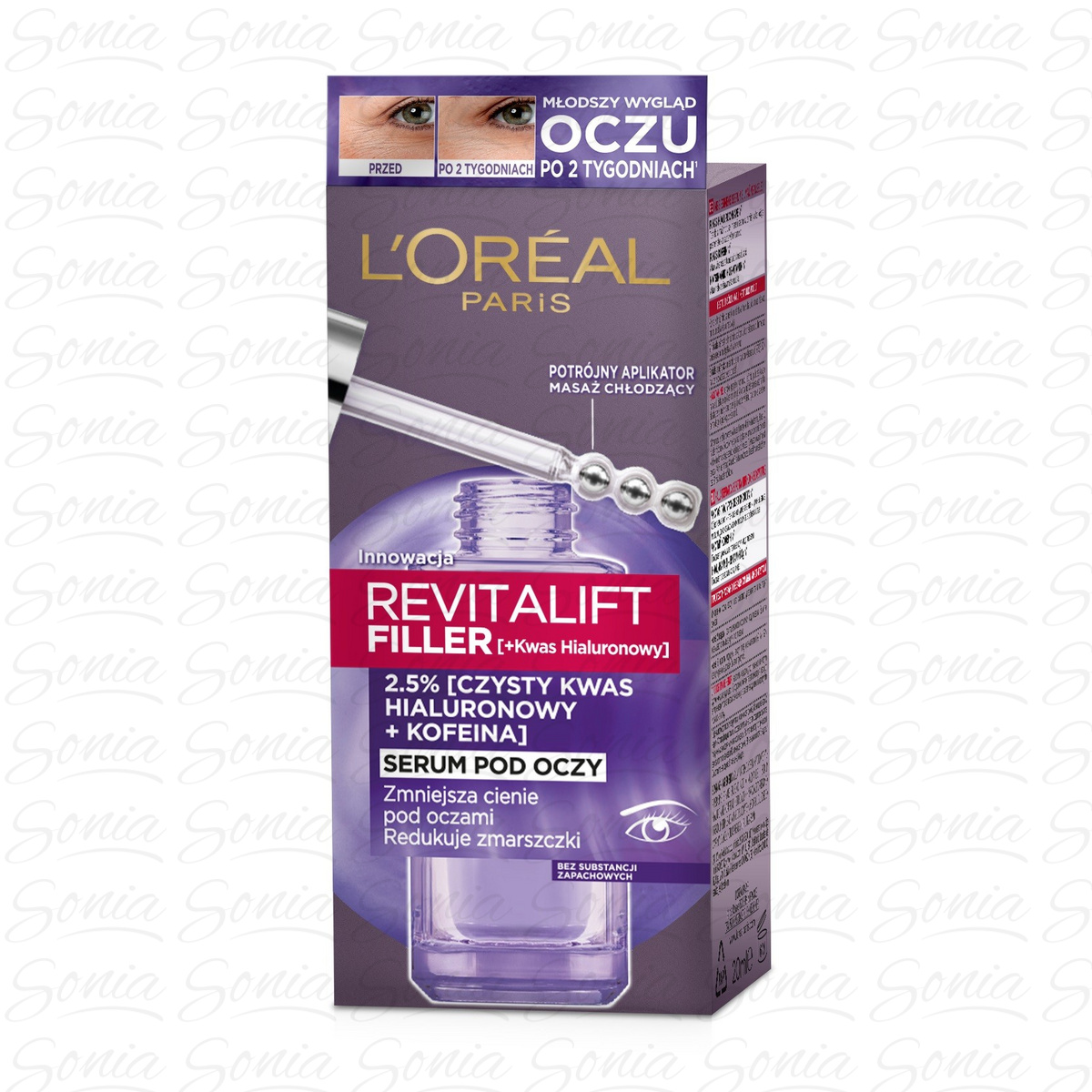Loreal REVITALIFT FILLER [HA] Serum pod oczy redukujące zmarszczki 20ml 3600524025564