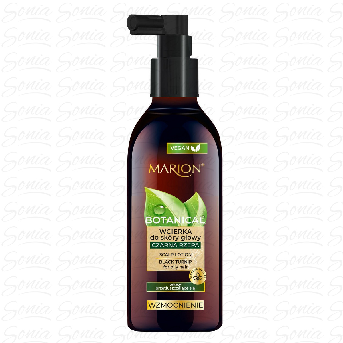 Marion Botanical Wzmacniająca Wcierka do skóry głowy Czarna Rzepa - włosy przetłuszczające się 150ml 5902853019848