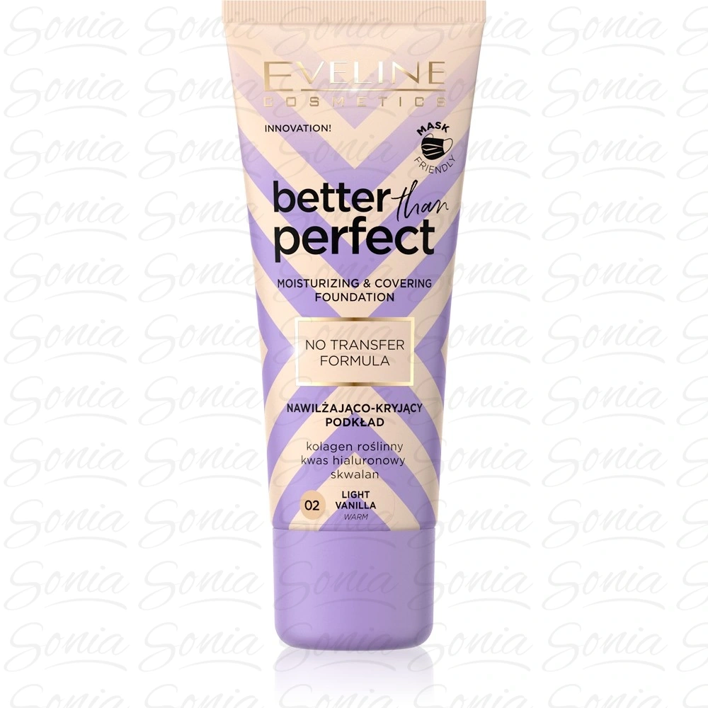 Eveline Better Than Perfect Podkład nawilżająco-kryjący nr 02 Light Vanilla 30ml 5903416037774