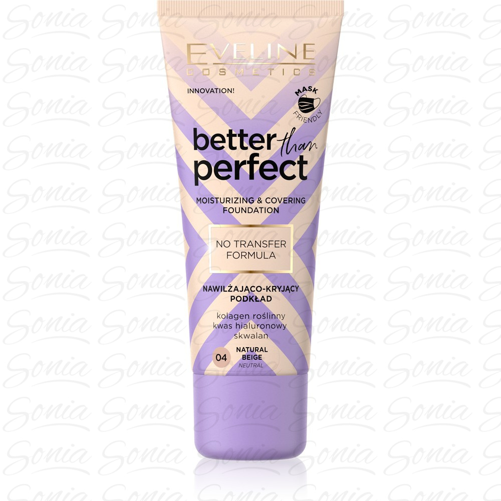 Eveline Better Than Perfect Podkład nawilżająco-kryjący nr 04 Natural Beige 30ml 5903416037798