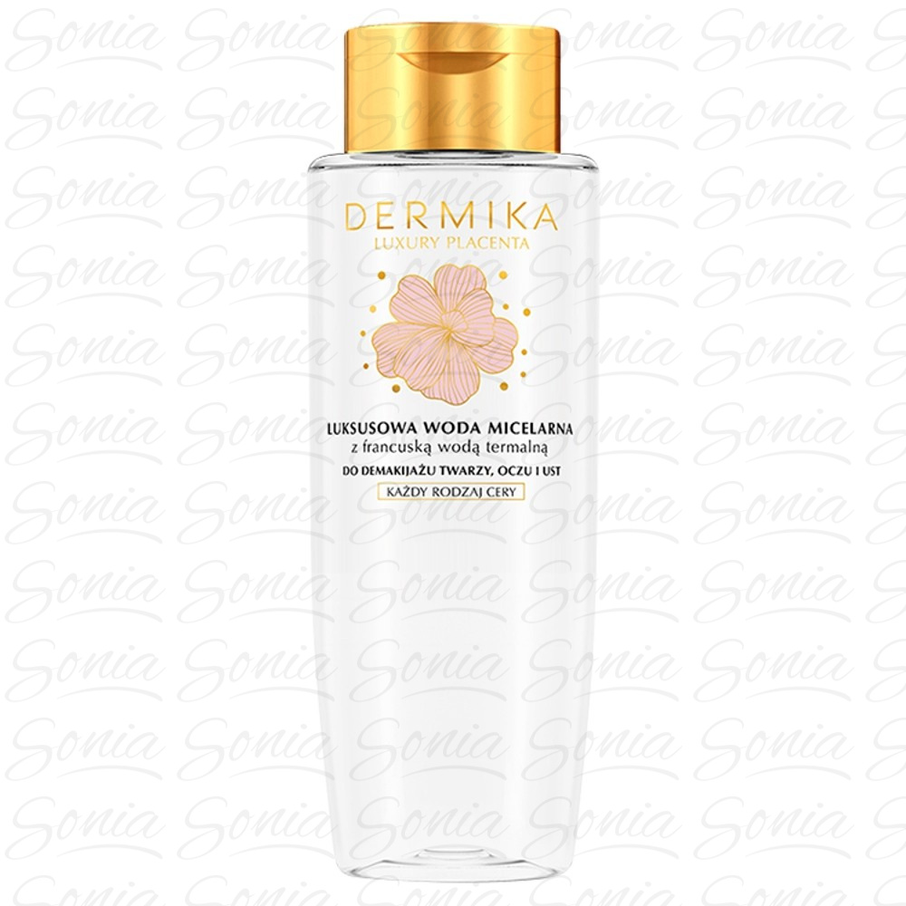 Dermika Luxury Placenta Luksusowa Woda micelarna z francuską wodą termalną 400ml 5902046767549