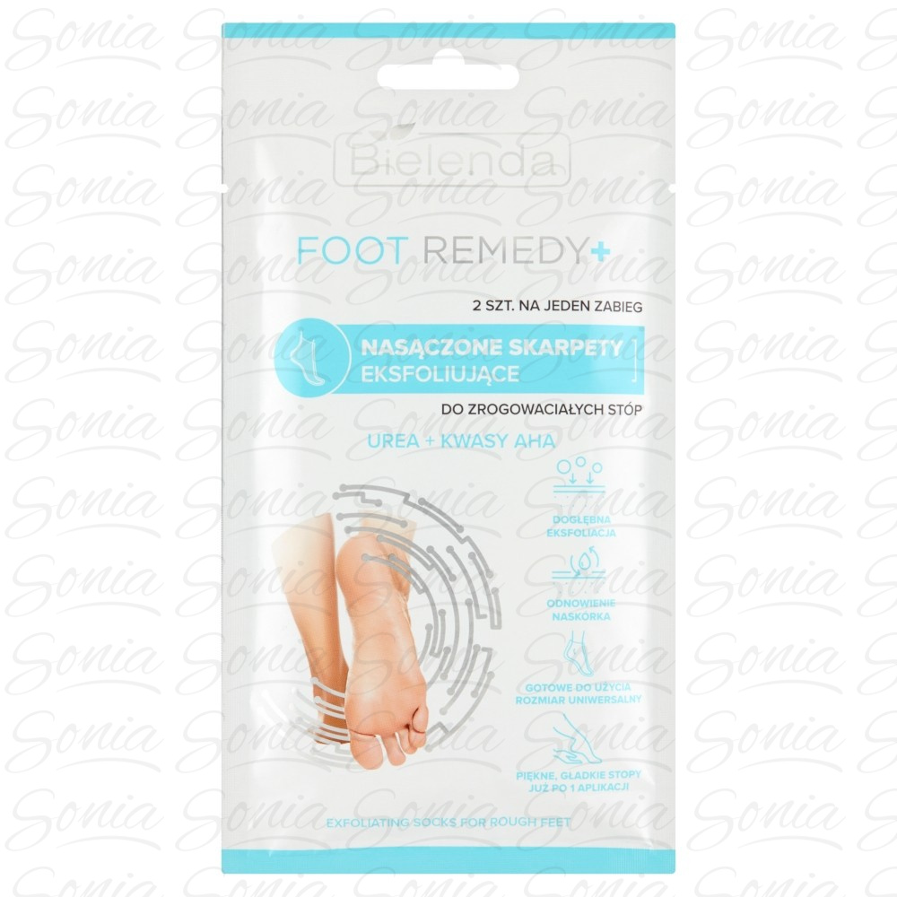 Bielenda Foot Remedy+ Nasączone Skarpety eksfoliujące do zrogowaciałych stóp - na 1 zabieg  1op.-2szt 5902169047207