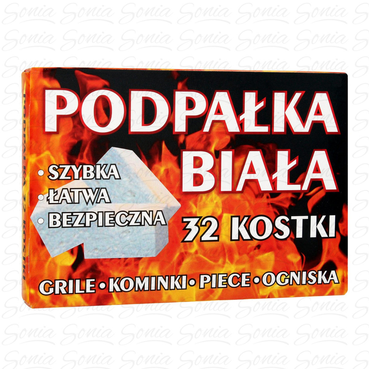Podpałka biała do rozpalania grilla i kominka kostki 1 op.-32szt 5902596915001