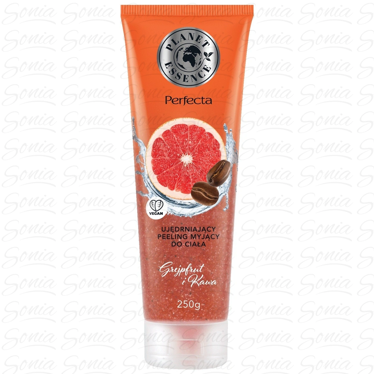 Perfecta Planet Essence Ujędrniający Peeling myjący do ciała - Grefpfruit i Kawa 250g 5900525071217