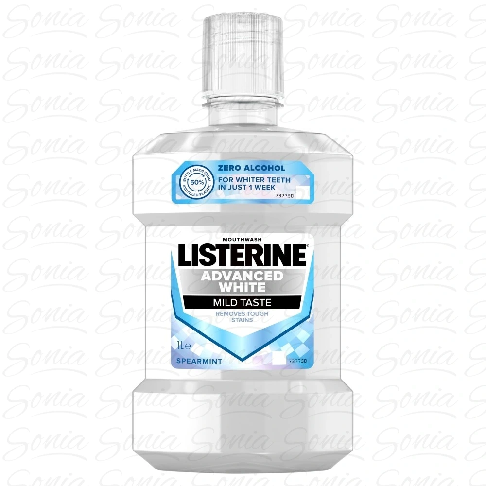 Listerine Advanced White Płyn do płukania ust - Łagodny Smak 1L 3574661491967