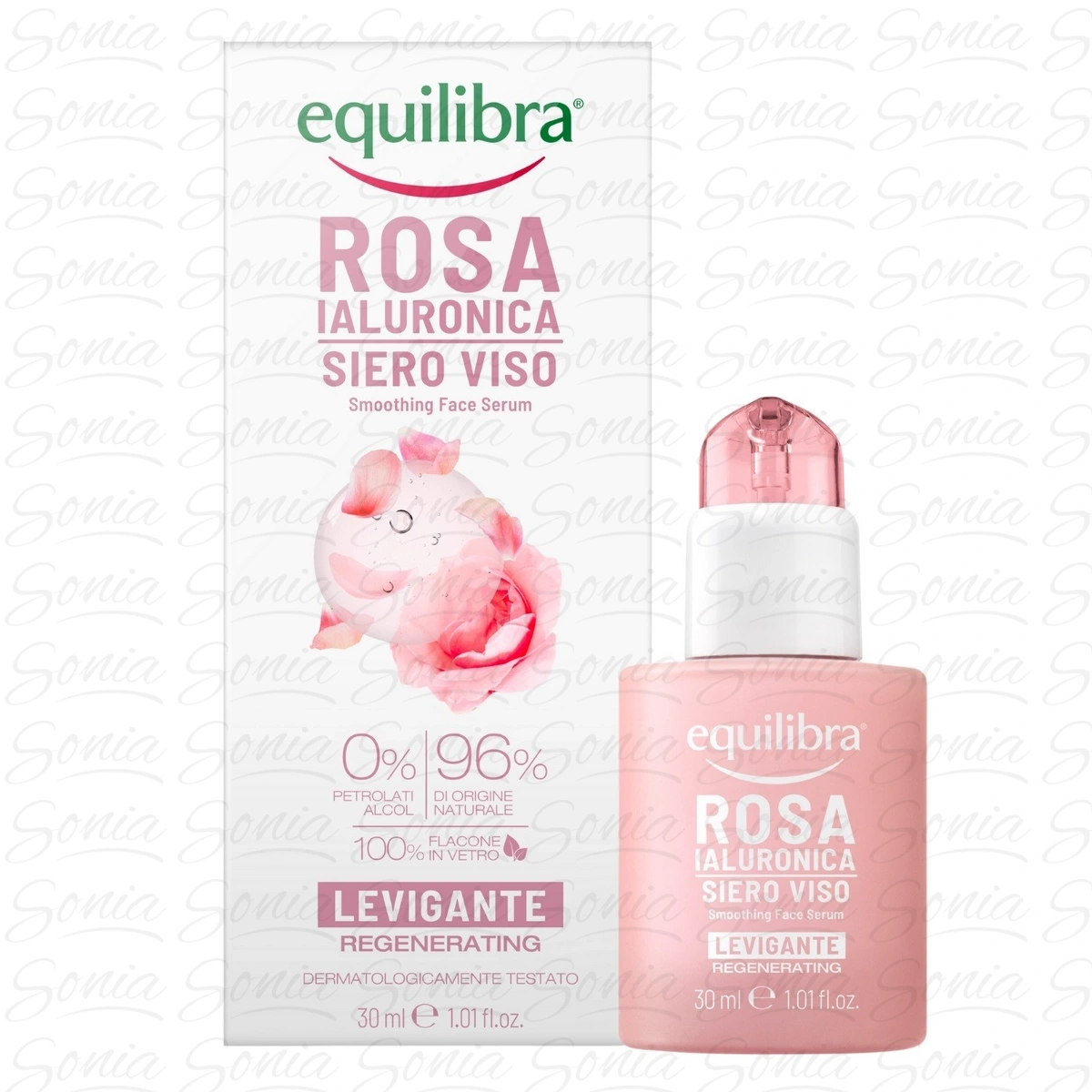 Equilibra Rosa Różane Serum wygładzające z kwasem hialuronowym 30ml 8000137016860