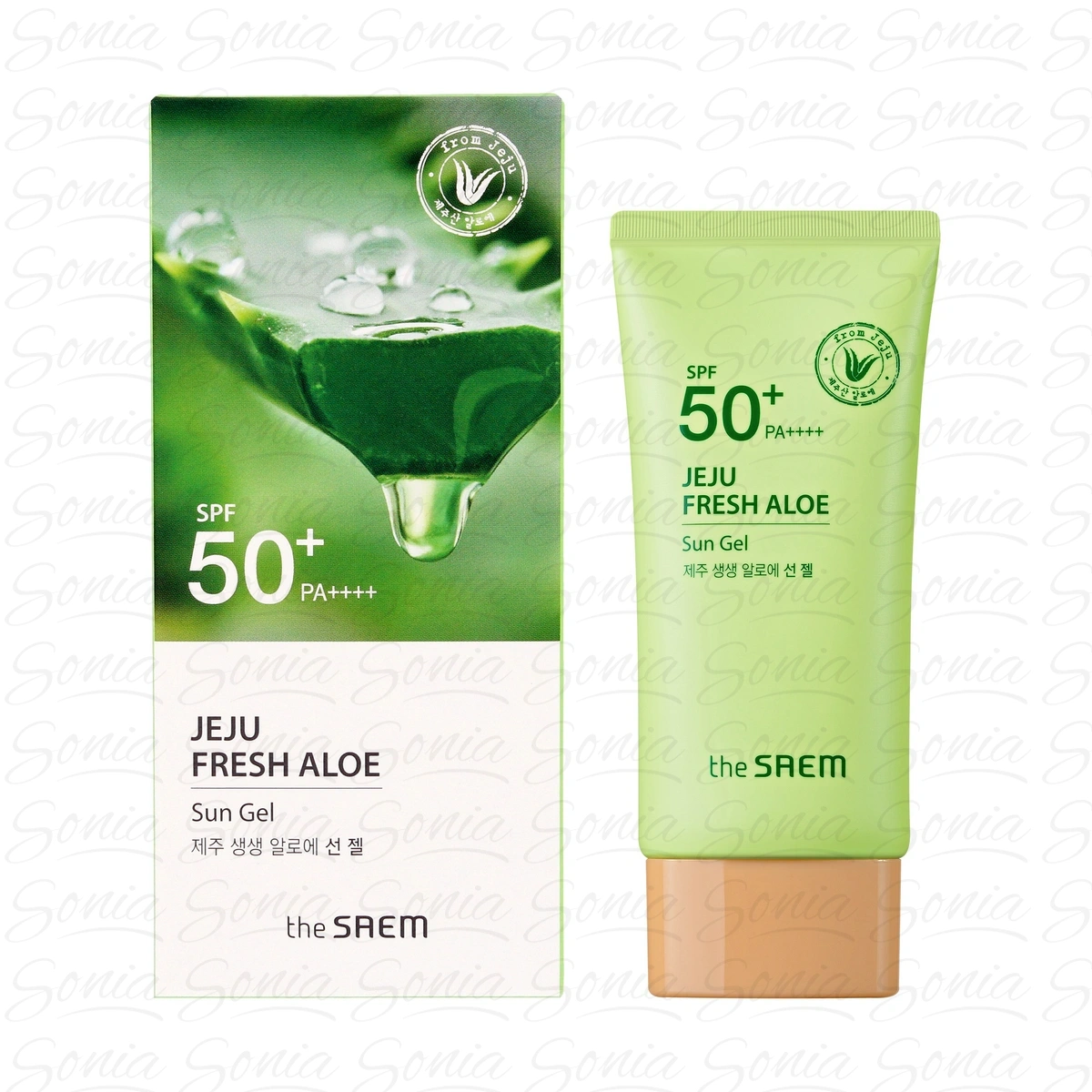 THE SAEM Jeju Fresh Aloe Krem-żel przeciwsłoneczny SPF50+ 50g (termin: 06.2027)