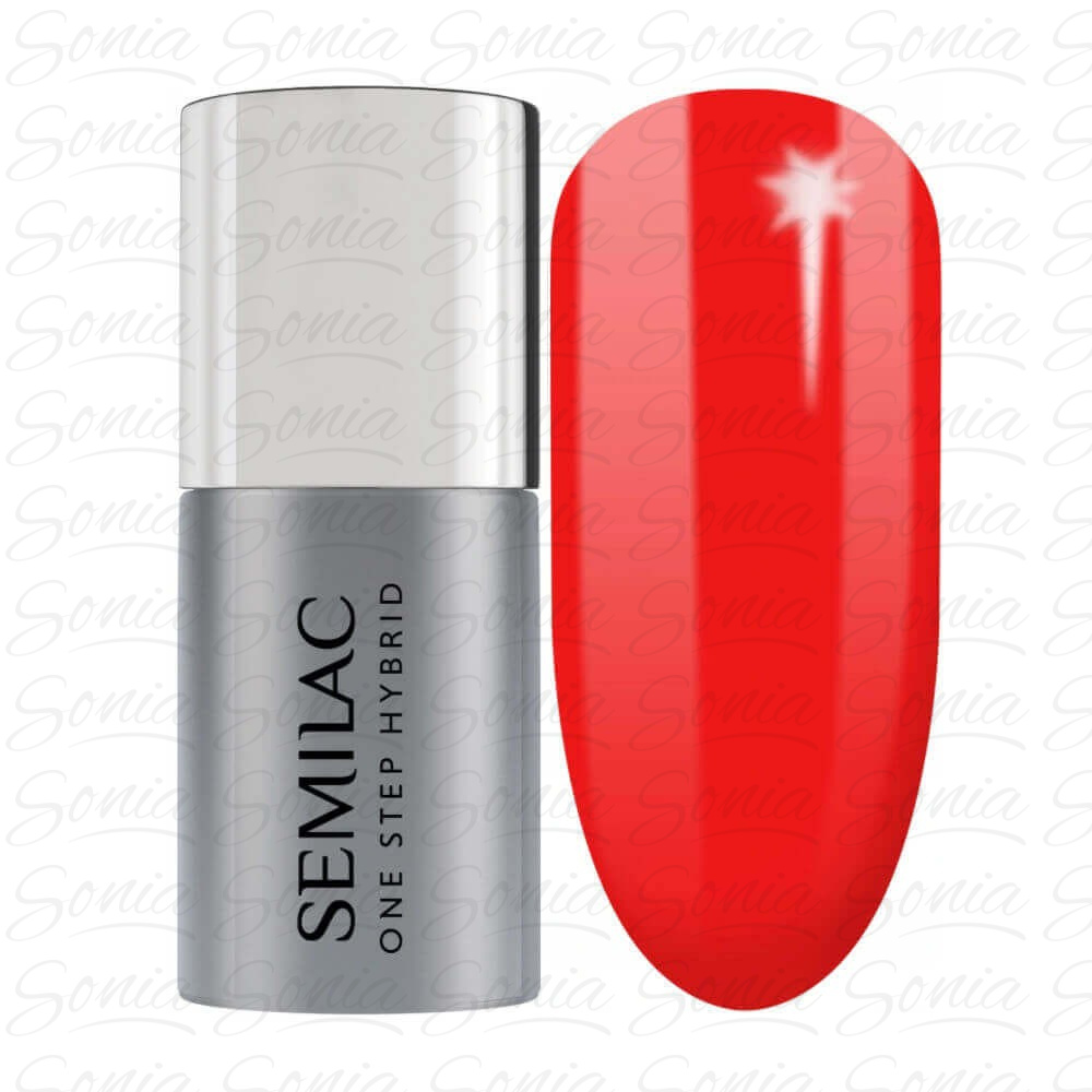 SEMILAC One Step Lakier hybrydowy do paznokci S530 Scarlet 5ml 5902751433180