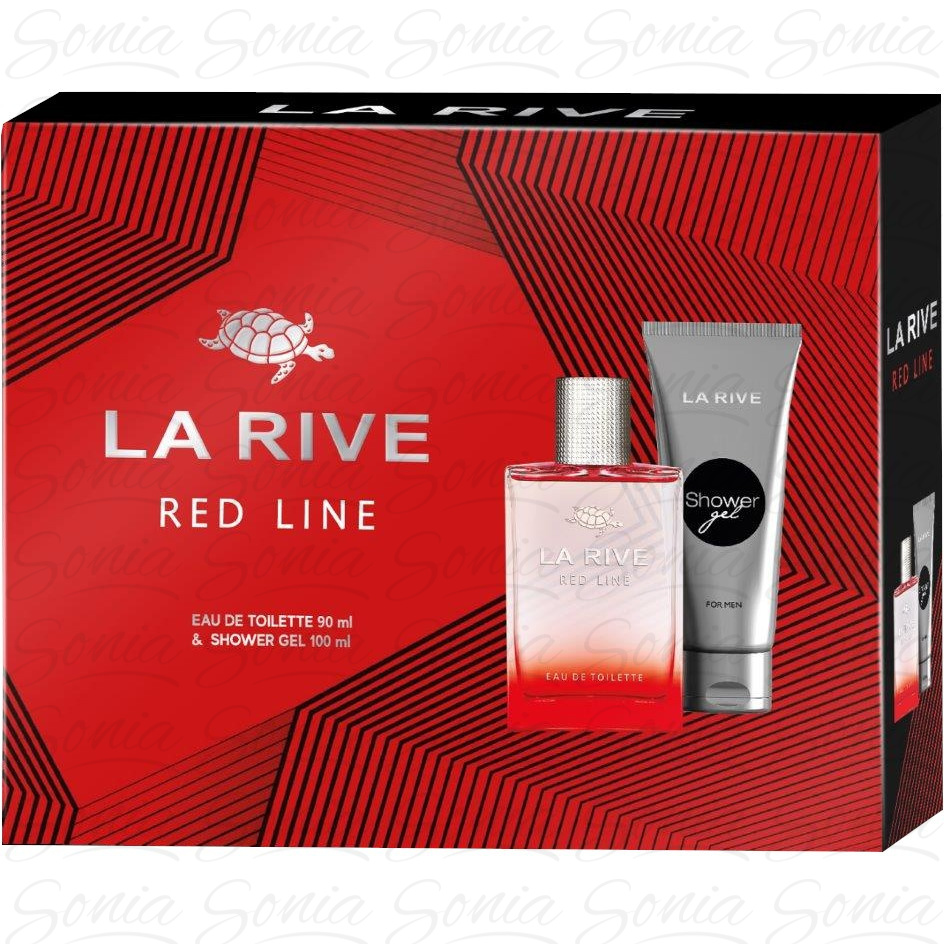 La Rive for Men Zestaw prezentowy Red Line (woda toaletowa 90ml+żel pod prysznic 100ml) 5903719641746