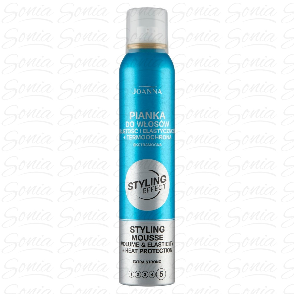 Joanna Styling Effect Pianka do włosów Objętość i Elastyczność+termoochrona  extra strong - 150ml 5901018018894