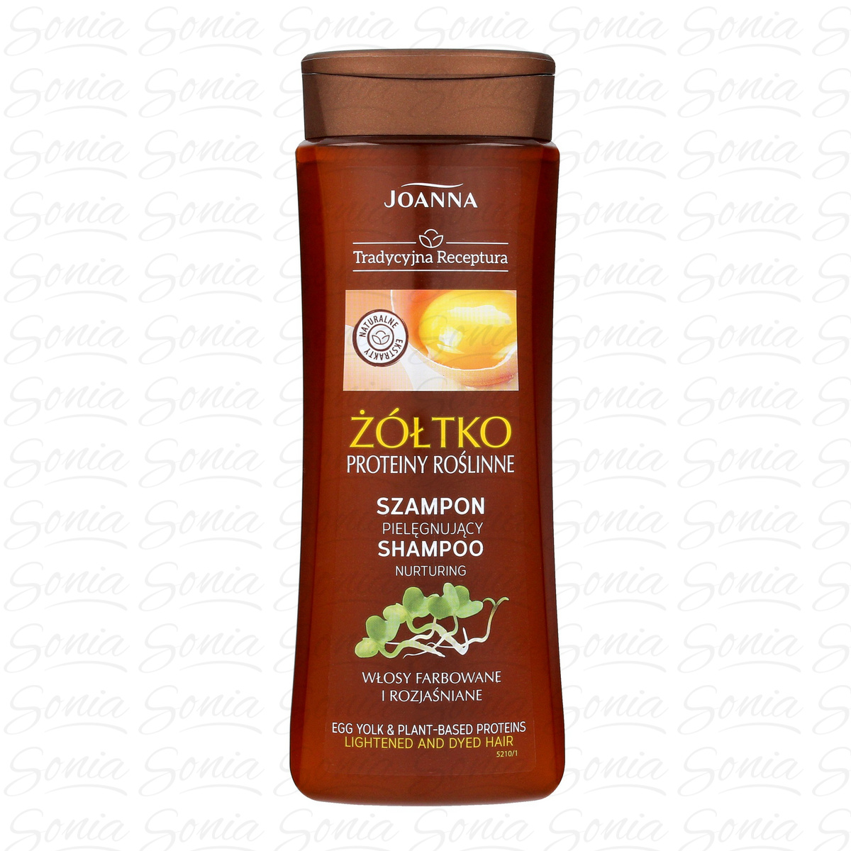 Joanna Tradycyjna Receptura Szampon do włosów farbowanych i rozjaśnianych - Żółtko i Kiełki Pszenicy  300ml 5901018015008