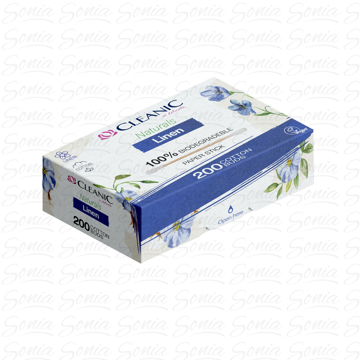 Cleanic Patyczki higieniczne Naturals Linen 1op.-200szt 5900095035633