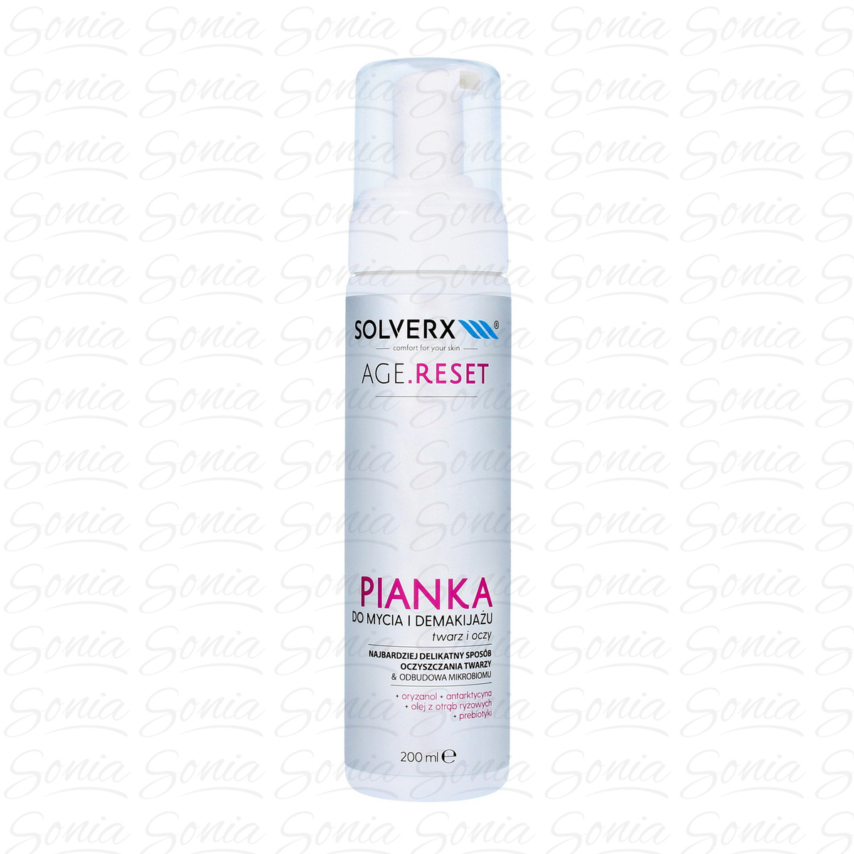 SOLVERX Age.Reset Pianka do mycia i demakijażu twarzy i oczu 200ml 5907479387098