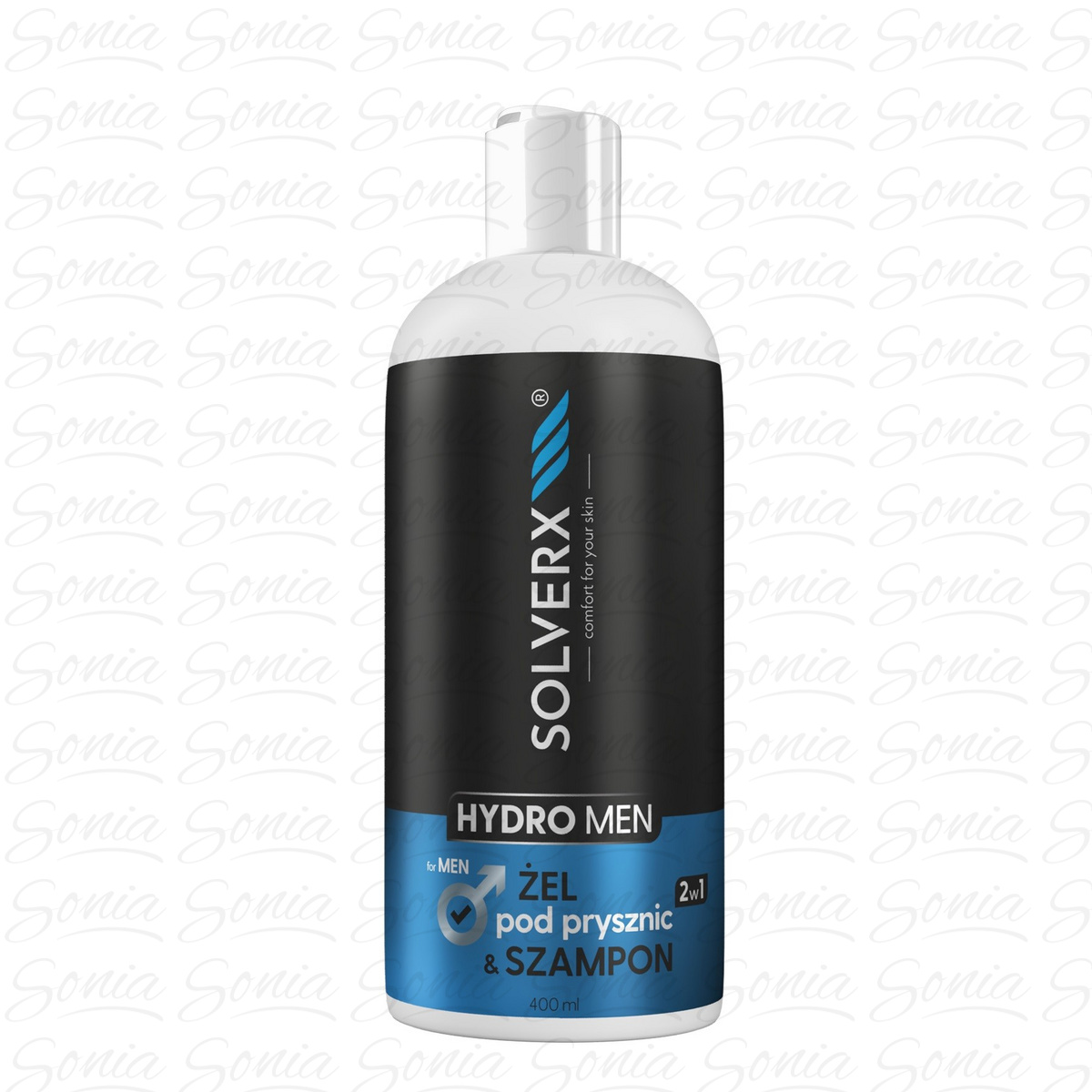 SOLVERX Hydro Men Żel pod prysznic i Szampon 2w1 400ml 5907479387333