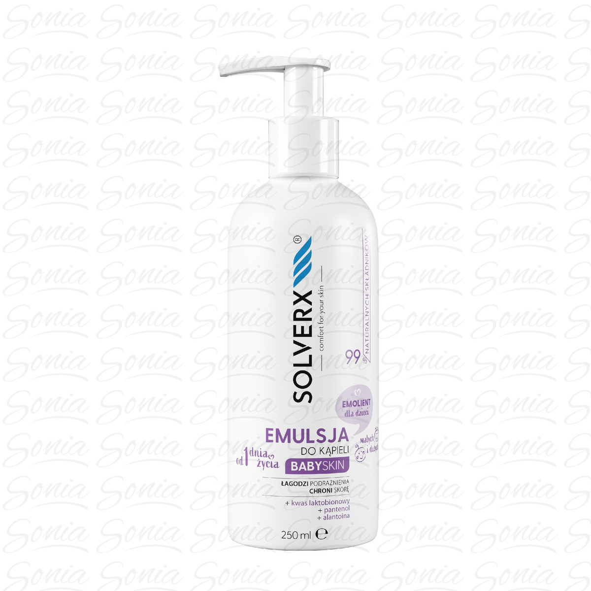 SOLVERX Baby Skin Emulsja-Emolient do kąpieli dla dzieci 250ml 5907479387296