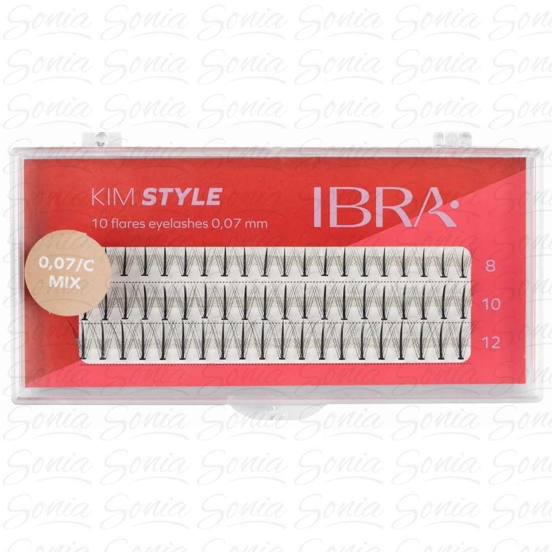 IBRA Kępki rzęs KIM STYLE 0.07/C - Mix (8,10,12mm) 1op. 5907518391604