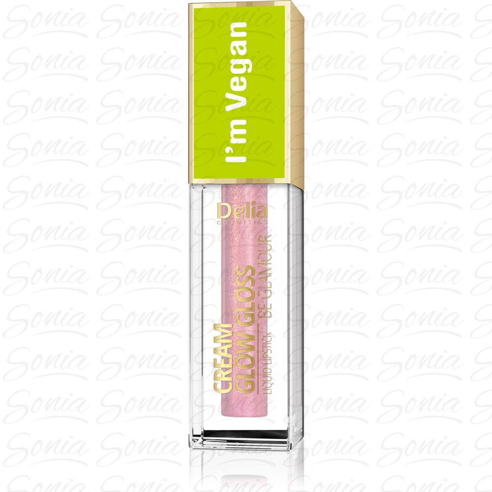 Delia Cosmetics Cream Glow Gloss Wegański Błyszczyk do ust nr 102 Rose Light 5ml 5906750802374