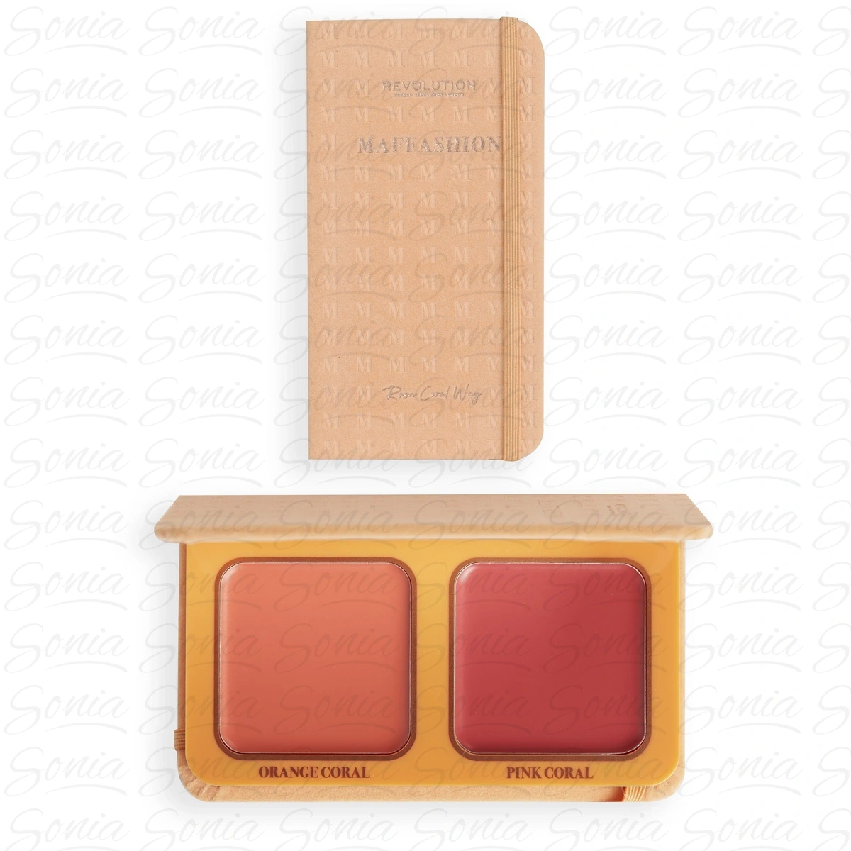 Makeup Revolution X Maffashion Duo Kremowy Róż - Rosa Coral Way 1szt 5057566670111