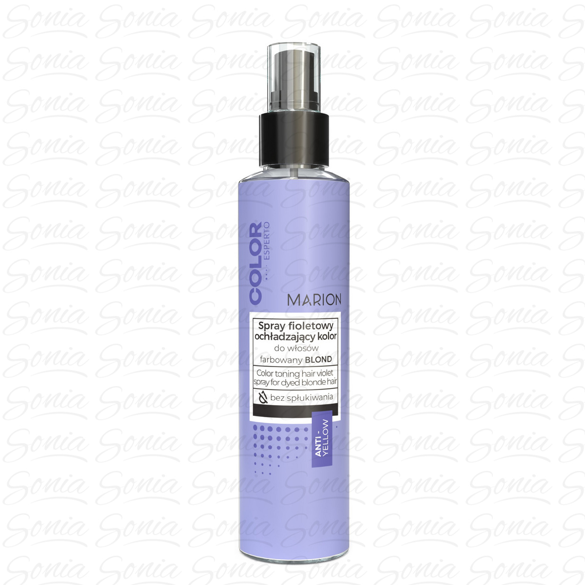 Marion Color Esperto Spray fioletowy do włosów ochładzający kolor - farbowany blond 150ml 5902853065234