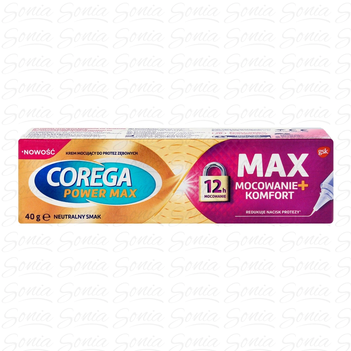 GSK COREGA Max Mocowanie + Komfort 40 g 5054563123534