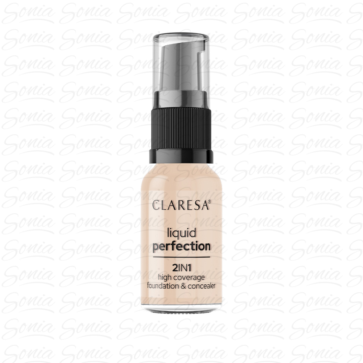 CLARESA Korektor i Podkład kryjący w płynie 2in1 Liquid Perfection nr 102 Warm Medium  18g 5903819812756