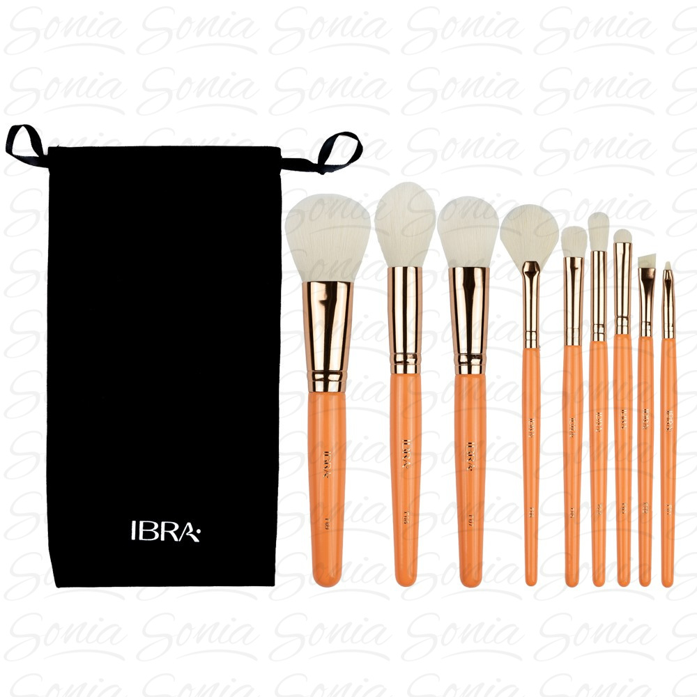 IBRA BRUSH SET FRESH Zestaw pędzli do makijażu 1op.-9szt 5907518390775