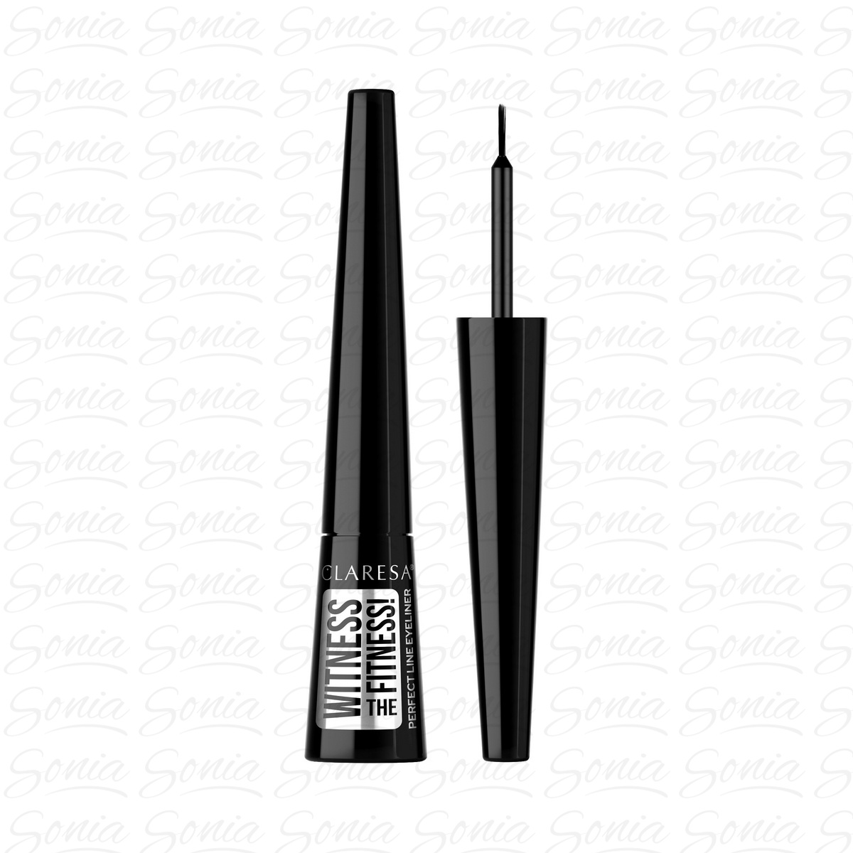 CLARESA Precyzyjny Eyeliner w płynie WITNESS THE FITNESS! - czarny 4g 5903819809909