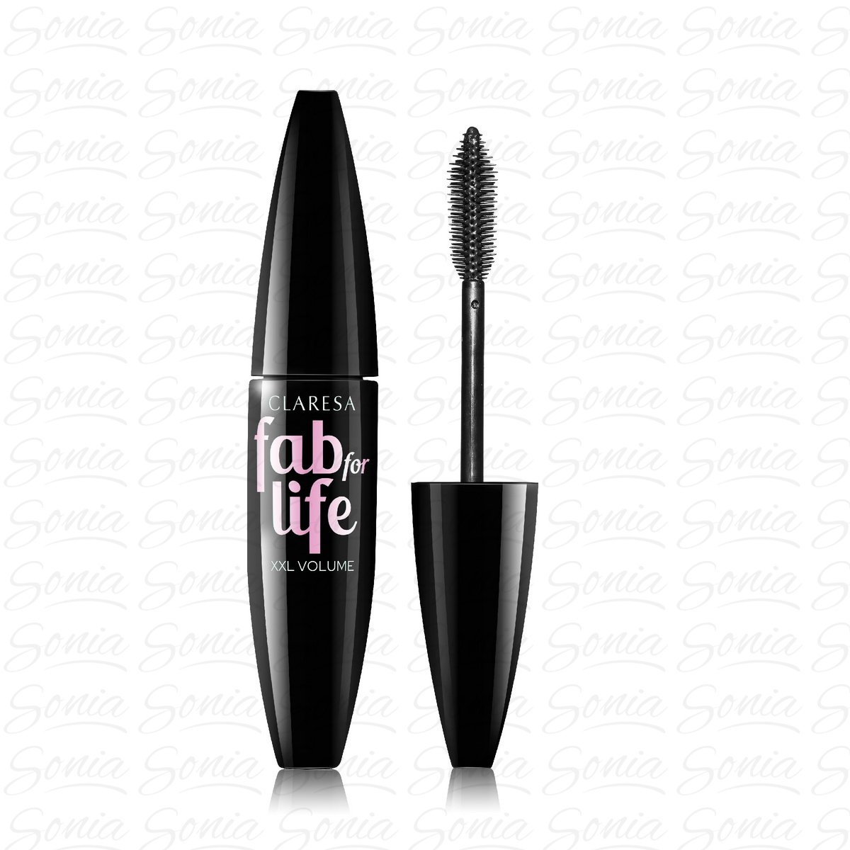 CLARESA Tusz do rzęs FAB FOR LIFE - efekt sztucznych rzęs - 01 deep black 12ml 5903819802658